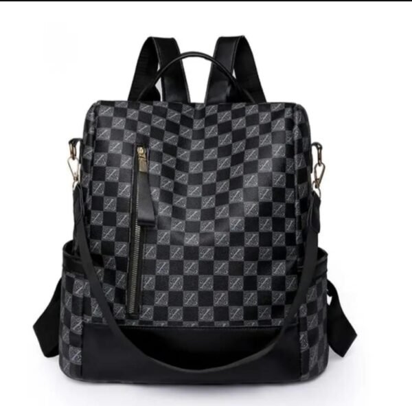 MOCHILA CUADROS NEGRO Mochila casual Amto 3