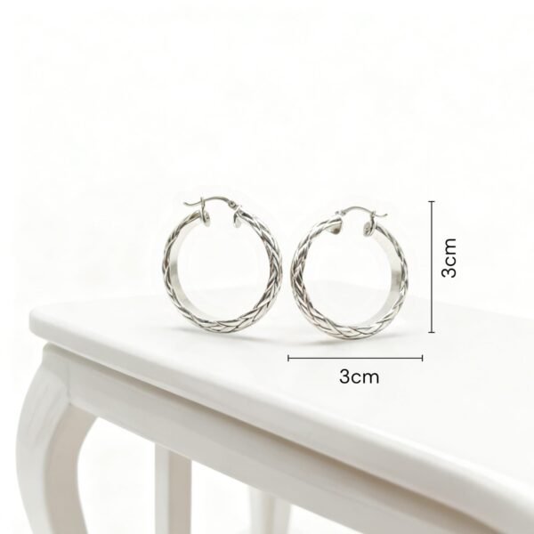 JA0015_solo2medidas COD. JA0015 Aretes Aro Trenzado Plata BX 925