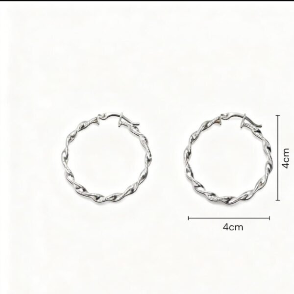 JA0016_solo1 COD. JA0016 Aretes Aro Ondulado Plata 925 – Brillo Natural